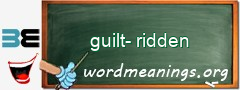 WordMeaning blackboard for guilt-ridden